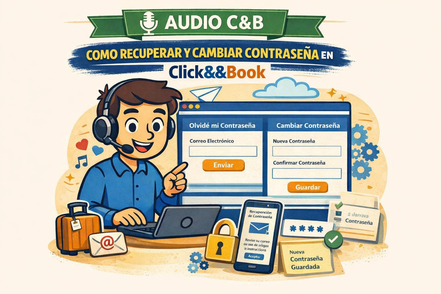 Cómo recuperar y cambiar tu contraseña en Click&Book